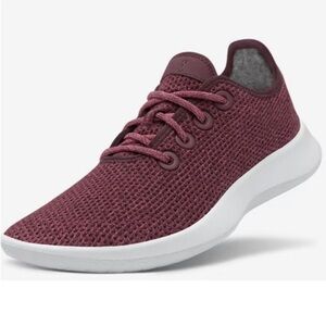allbirds Women's Maroon burgundy Knit Sneakers with White Sole 8 🌱 sustainable